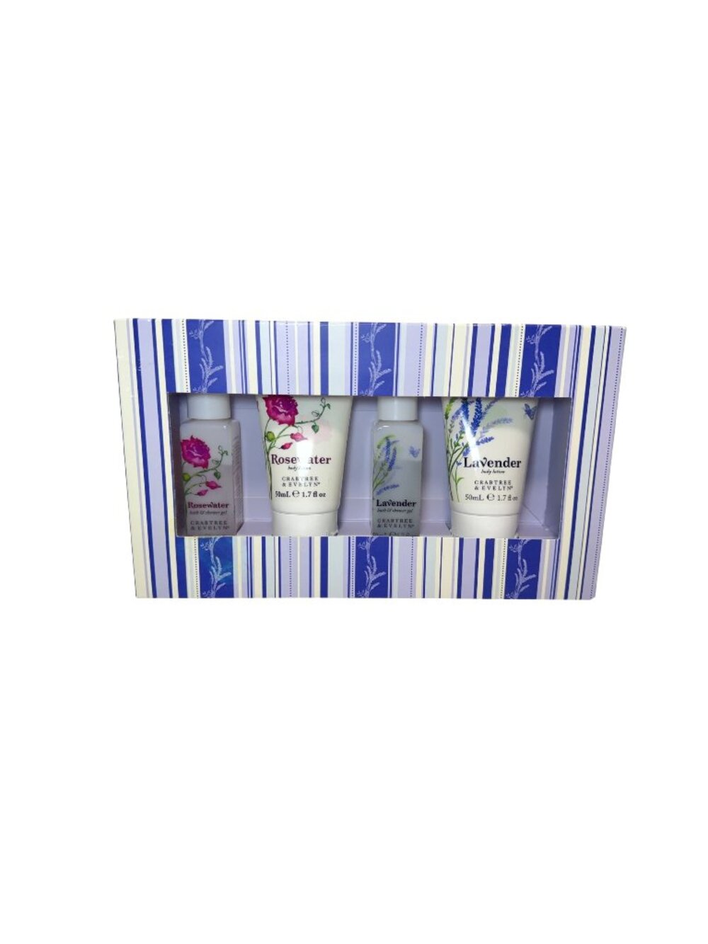 Crabtree & Evelyn Rosewater Lavender Shower Gel Lotion Gift Set 1.7 fl oz. Each